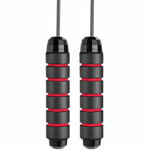 Black and red握住跳绳 with measurement label on a white background