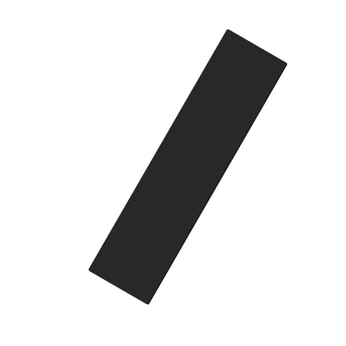 Black rectangular object on a white background