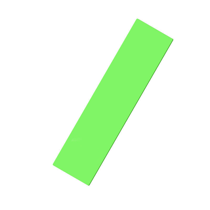 Neon green rectangular object on a white background