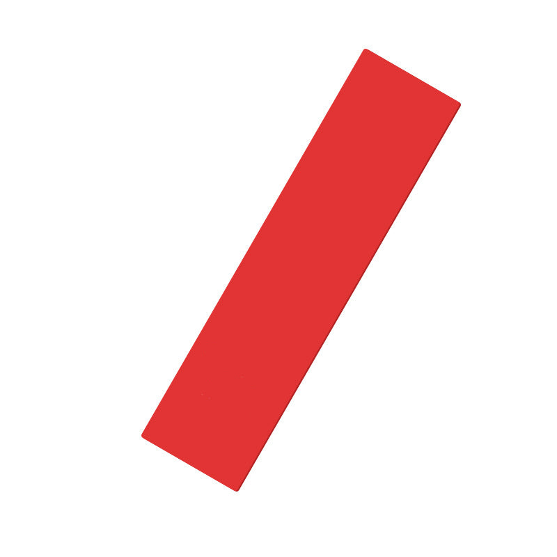 Red rectangular strip on a white background