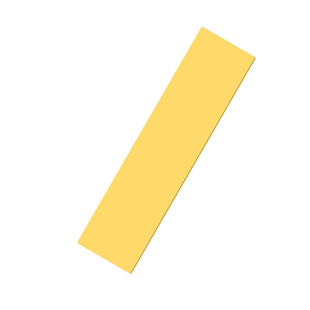 Yellow rectangular object on a white background